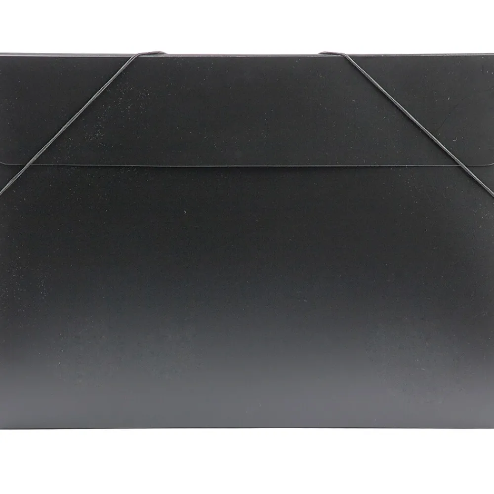 Plastic Portfolio Case with Elastic Closure, Black (6102 027)<JAM Paper Discount