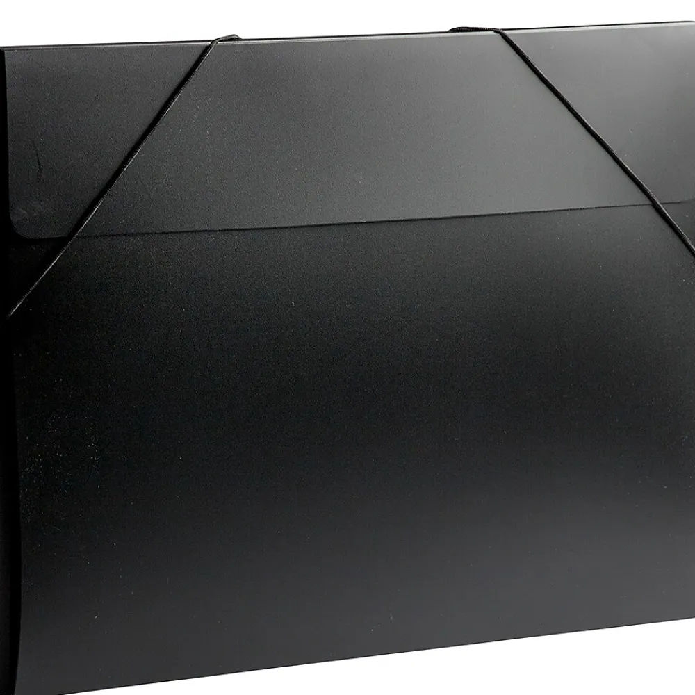 Plastic Portfolio Case with Elastic Closure, Black (6102 027)<JAM Paper Discount