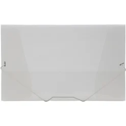 Plastic Portfolio Case with Elastic Closure, Clear (332537)<JAM Paper New