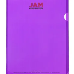Sheet Protectors|JAM Paper ® Plastic Sleeves, 9" x 12", Purple, 120/Pack (38OSPUB)