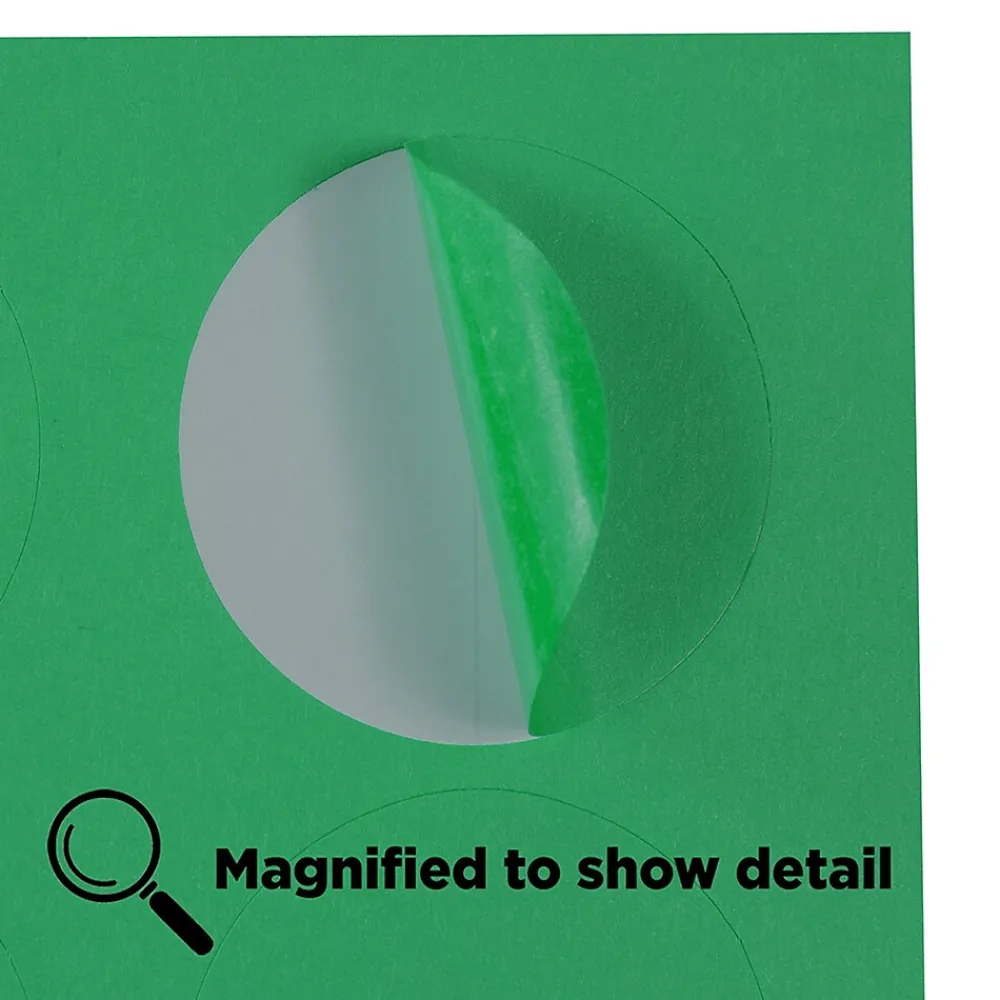 Best JAM Paper Round Label Sticker Seals, 1 2/3" Diameter, , 24 Labels/Sheet, 5 Sheets/Pack (147627041) Green