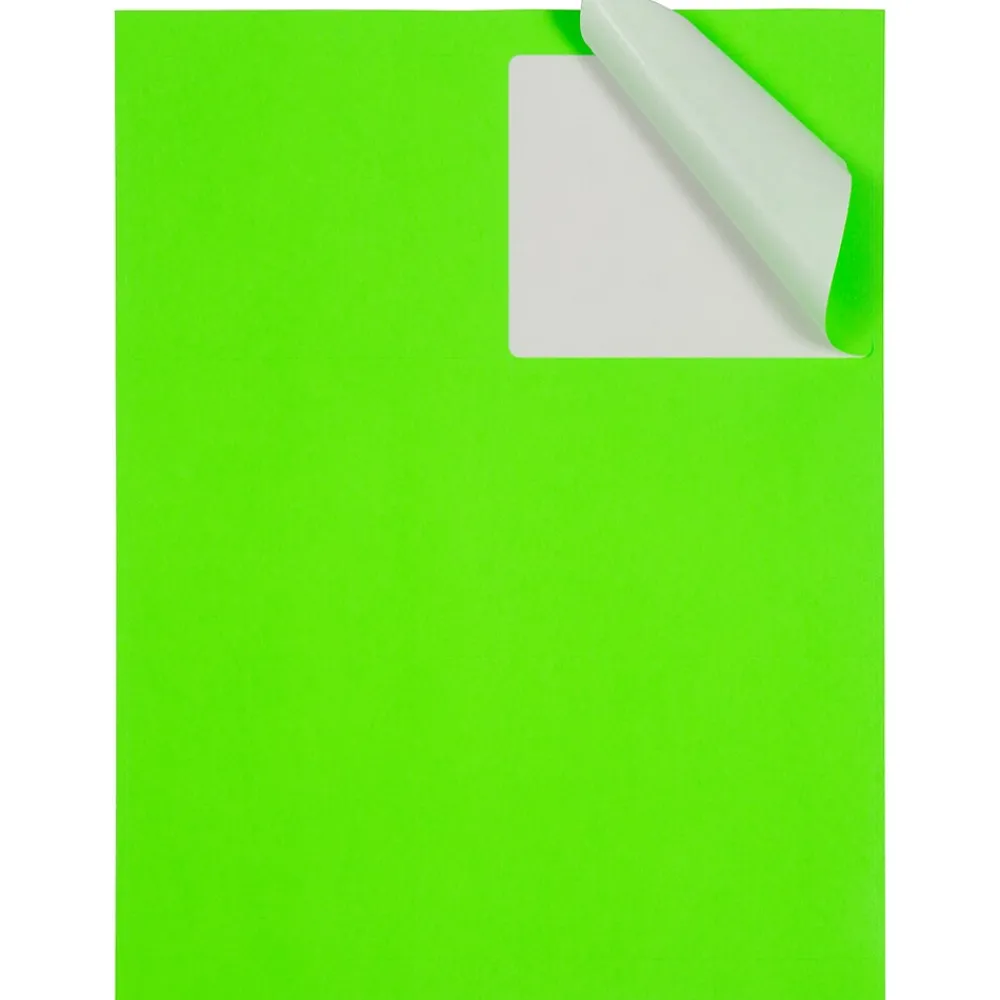 Clearance JAM Paper Shipping Labels, 3 1/3" x 4", , 6 Labels/Sheet, 20 Sheets/Pack (354328037) Neon Green