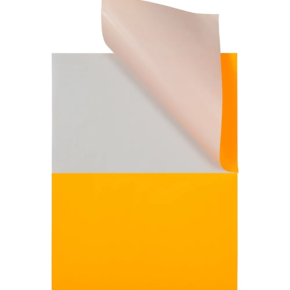 JAM Paper Shipping Labels, Half Page, 5 1/2" x 8 1/2", , 2 Labels/Sheet, 25 Sheets/Pack (359429628) Neon Orange