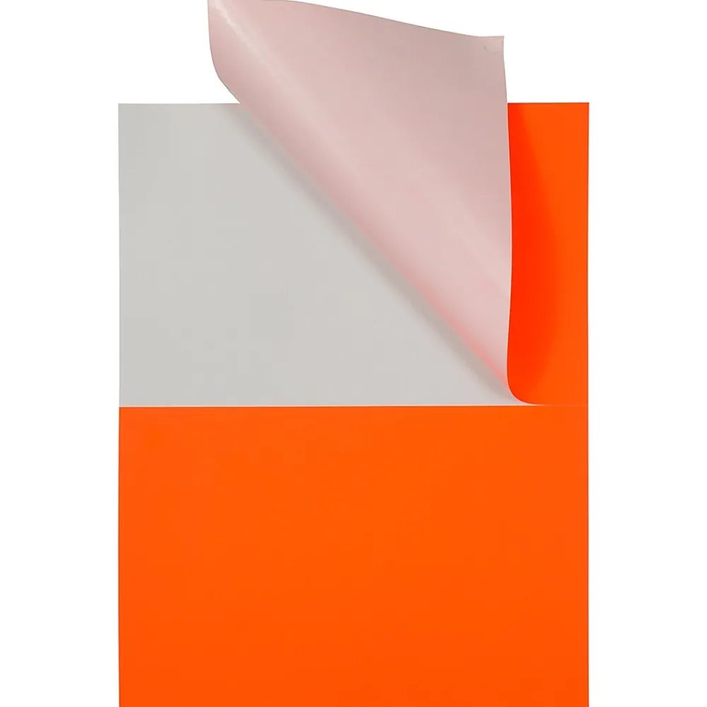 Clearance JAM Paper Shipping Labels, Half Page, 5 1/2" x 8 1/2", , 2 Labels/Sheet, 25 Sheets/Pack (359429625) Neon Red