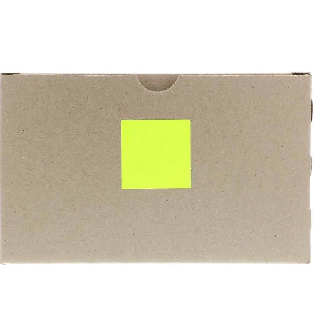 Labels|JAM Paper Square Labels, 2" x 2", Neon Yellow, 12 Labels/Sheet, 10 Sheets/Pack (367831073)