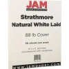 Card Stock*JAM Paper Strathmore 88 lb. Cardstock Paper, 8.5" x 11", Natural White, 50 Sheets/Pack (301015)