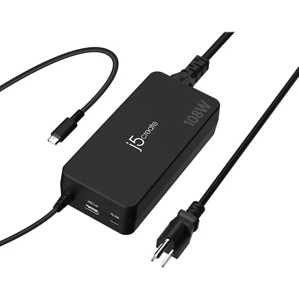 108W PD USB-C Super Charger, Black JUP34108<j5create Hot