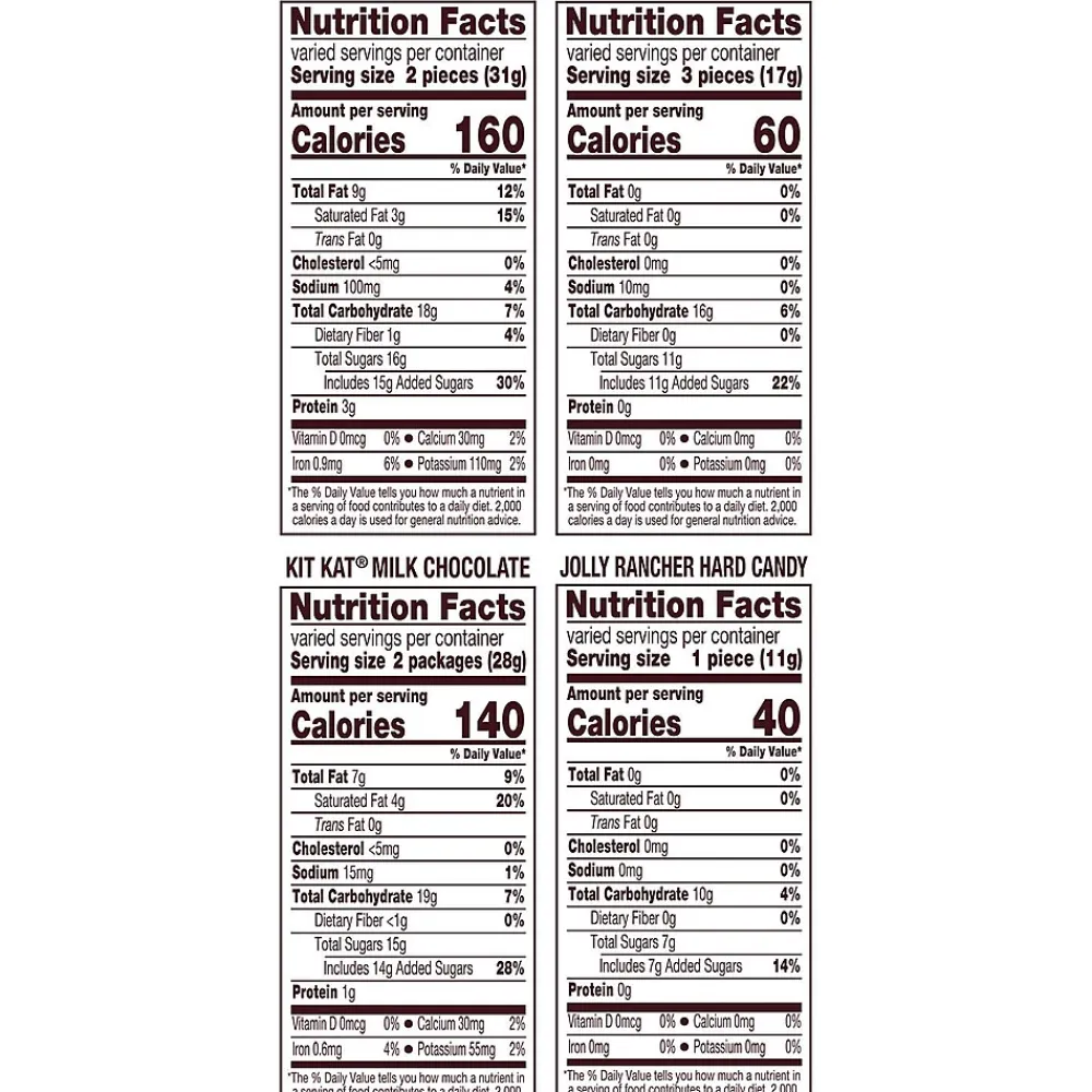 Hershey's JOLLY RANCHER, KIT KAT and REESE'S Assorted Flavored Snack Size, Candy Party Pack, 34.19 oz (HEC93942)