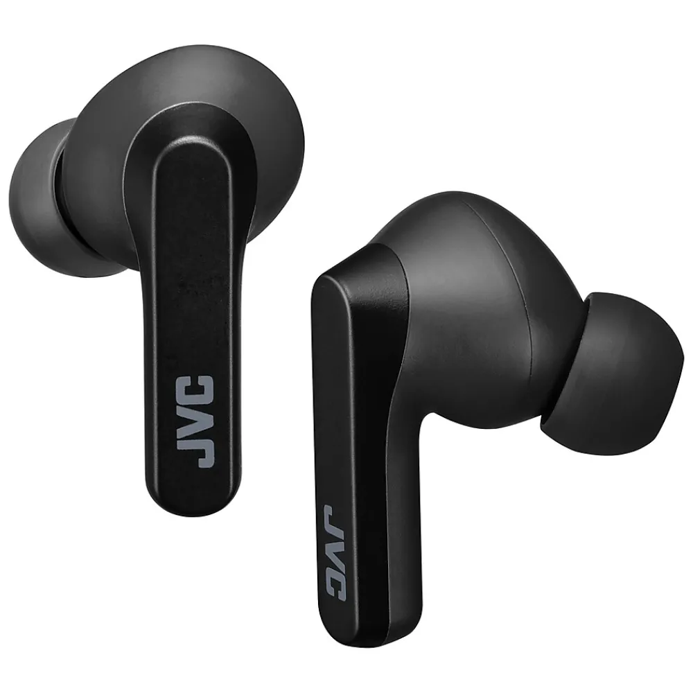 RIPTIDZ True Wireless Earbuds with Charging Case, Bluetooth, Black (HAA9TB)<JVC Clearance