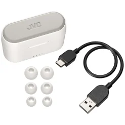 RIPTIDZ True Wireless Earbuds with Charging Case, Bluetooth, White (HAA9TW)<JVC Clearance