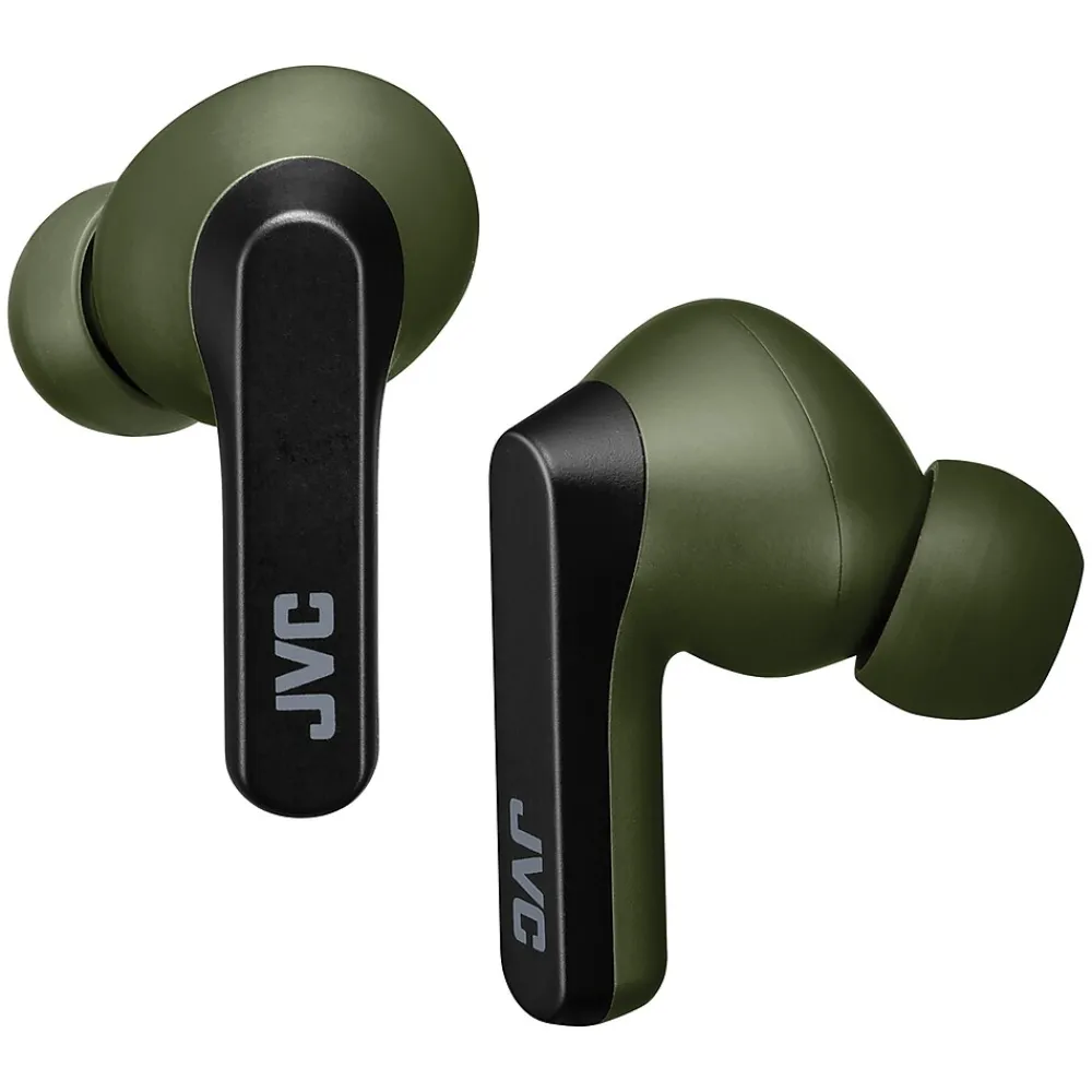 RIPTIDZ True Wireless Earbuds with Charging Case, Bluetooth, Olive (HAA9TG)<JVC Best