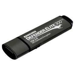Kanguru Defender Elite300 128GB USB 3.2 Flash Drive, Black (KDFE300-128G)