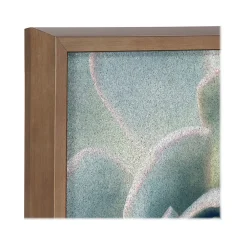 Bulletin*Kate & Laurel F2 Images Succulent 7 Cork Bulletin Board, Gold Frame, 1' x 1' (222048)