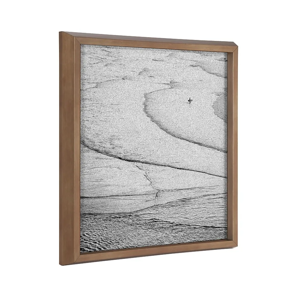 Bulletin*Kate & Laurel Pete Olsen Ocean Beach San Francisco Cork Bulletin Board, Gold Frame, 1' x 1' (222049)