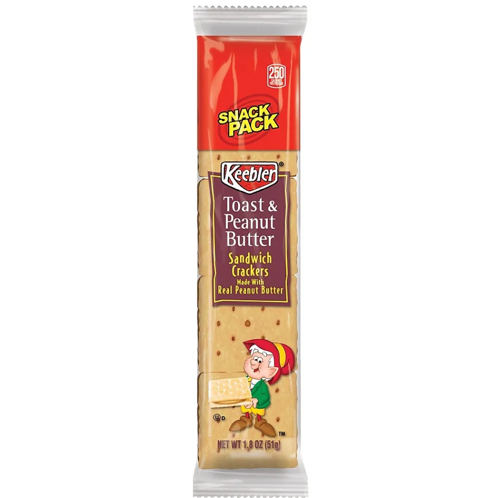 Keebler Toast and peanut butter Sandwich Crackers, 1.8 oz., 12 Packs/Box (KEE21166)