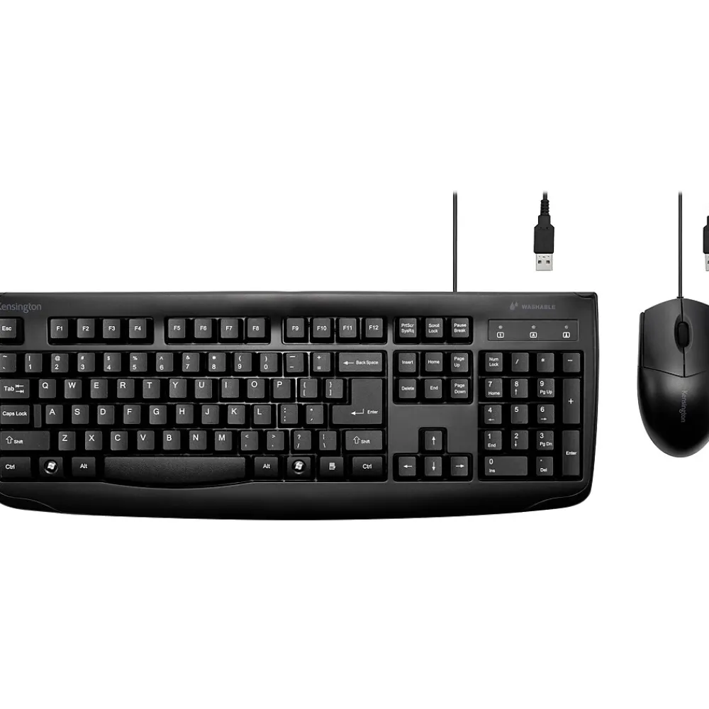 New Kensington Pro Fit Keyboard and Optical Mouse Combo, Black (K70316US)