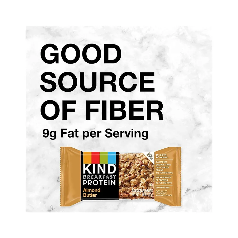 KIND Gluten-Free Almond Butter Protein Breakfast Bar, 0.88 oz., 6 Bars/Box (41935)