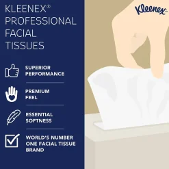 Professional Standard Facial Tissue, 2-Ply, White, 125 Sheets/Box, 48 Boxes/Carton (21606)<Kleenex Discount