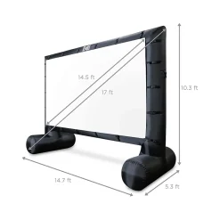Kodak 174" Manual Floor Projector Screen, White/Black (RODPJINSCR17)