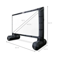 Kodak 144" Manual Floor Projector Screen, White/Black (RODPJINSCR1)