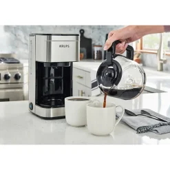 Krups Simply Brew 10-Cups Automatic Drip Coffee Maker, Stainless Steel (KM203D50)