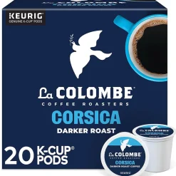 La Colombe Coffee La Colombe Corsica Coffee Keurig® K-Cup® Capsules, Dark Roast, 20/Box (5000380614)