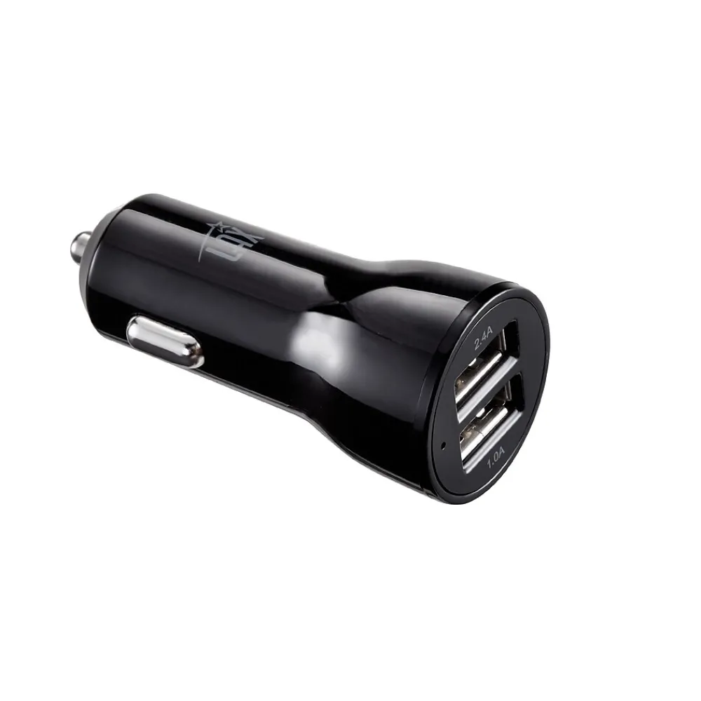 Type C 6ft Charger with Car Charger Black (USBCCAR6FT-BLK)<LAX Gadgets Best
