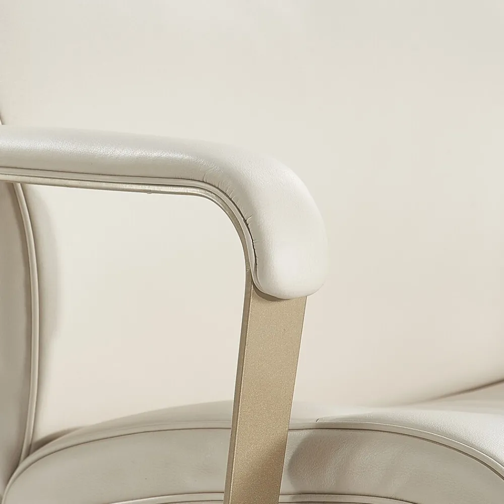 Office Chairs*La-Z-Boy Melrose Ergonomic bonded Leather Swivel Executive Chair, White (CHR10084B)