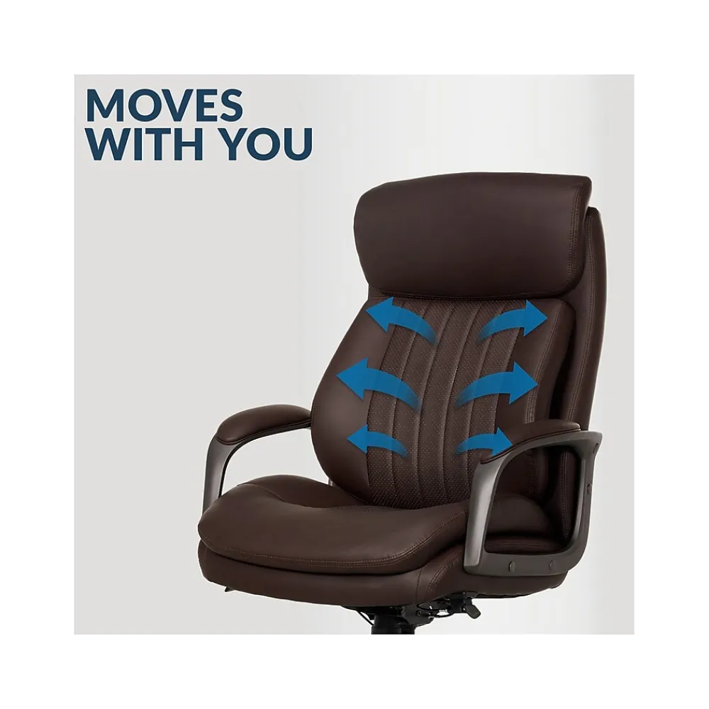 Ergonomic Chairs*La-Z-Boy Nova Ergonomic Polyurethane Swivel Executive Chair, (52372-BRN) Brown