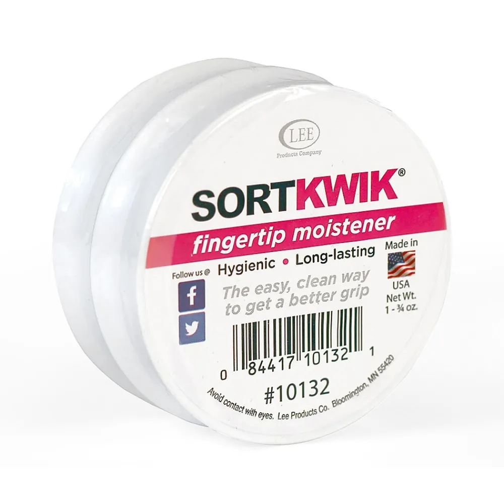 Sale Lee Sortkwik® 1.75 oz. Fingertip Moistener, Pink, 2/Pack (10132)