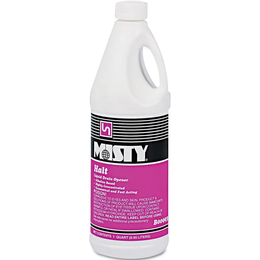 Legasse Misty Halt Liquid Drain Opener Cleaner, 1 Quart, 12/Carton (R993-12)<Lagasse Best