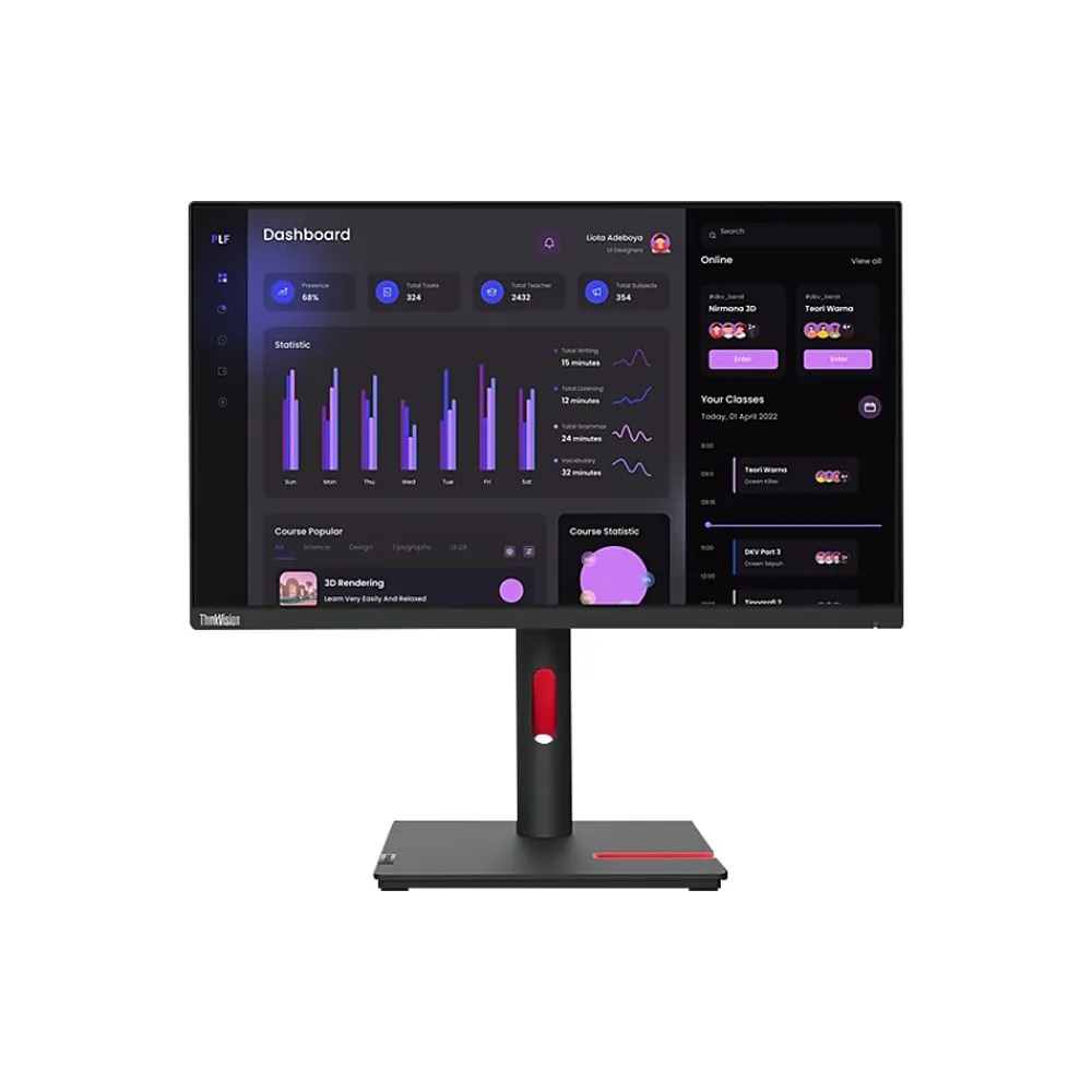 Outlet Lenovo ThinkVision T24i-30 23.8" 60 Hz LED Monitor, Black (63CFMAR1US)