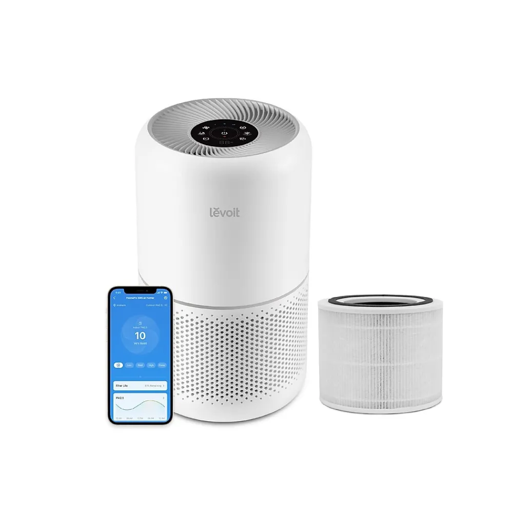 Levoit PlasmaPro 300S True HEPA Smart Air Purifier, 3-Speed, Wi-Fi Enabled, White (HEAPAPLVSUS0094)