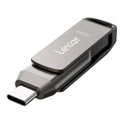 Best Lexar JumpDrive D400 Dual 256GB USB 3.1 Type-C Flash Drive, Gray (LJDD400256G-BNQNU)