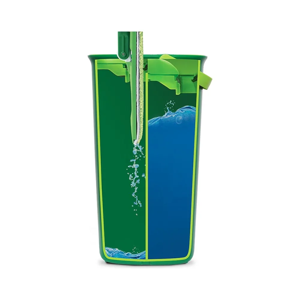 Rinse 'n Wring Microfiber Butterfly Mop & Bucket Kit, Green, /Set (1516001)<Libman Clearance