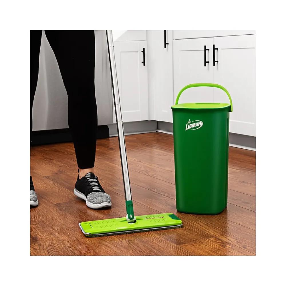 Rinse 'n Wring Microfiber Butterfly Mop & Bucket Kit, Green, /Set (1516001)<Libman Clearance