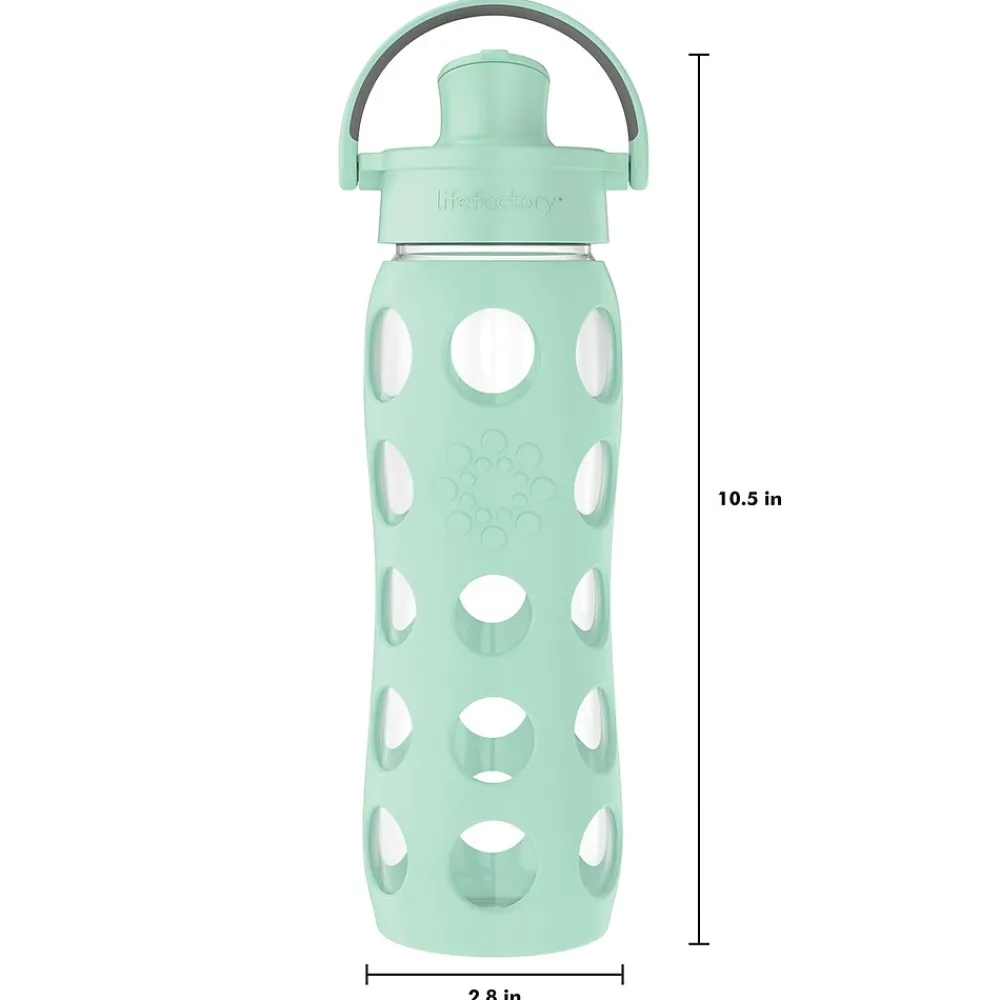 Lifefactory Glass Water Bottle, 22 oz., Mint (LIFLG4321MMI4)
