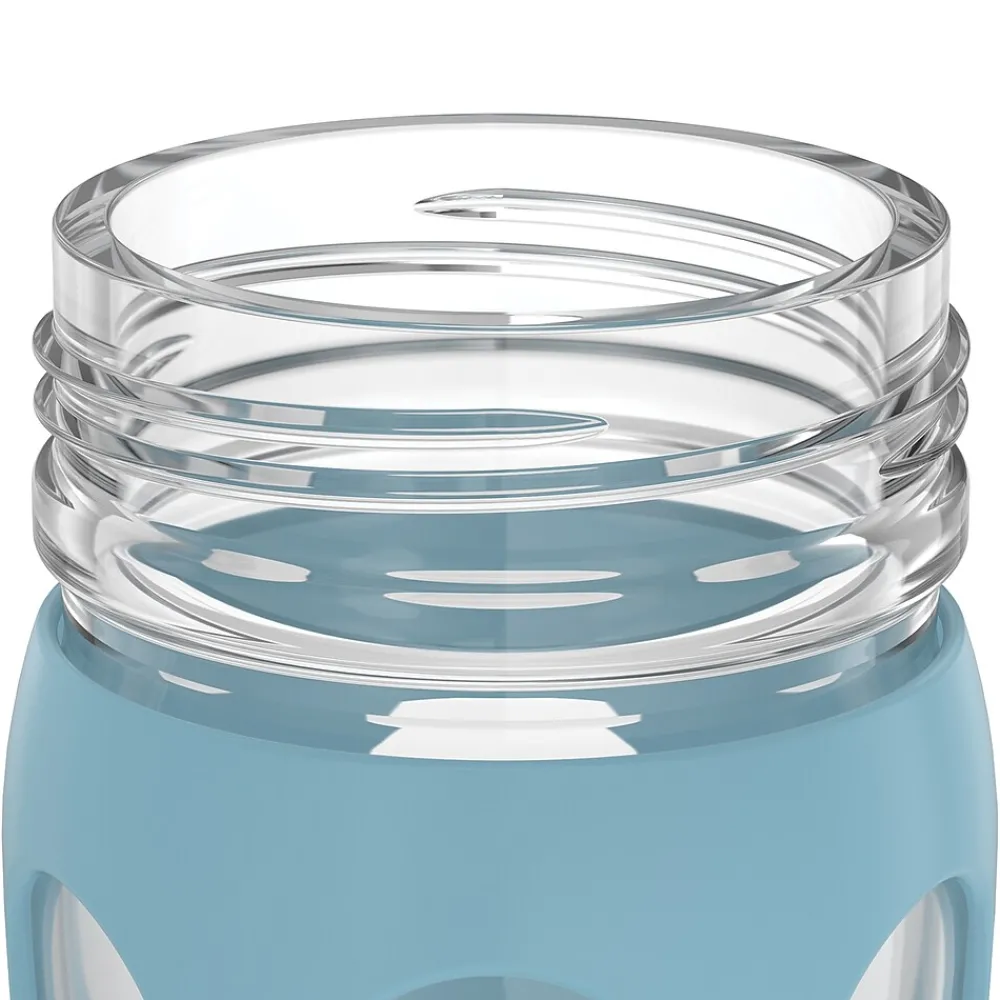 Lifefactory Glass Water Bottle, 22 oz., Denim (LIFLG4321MDE4)