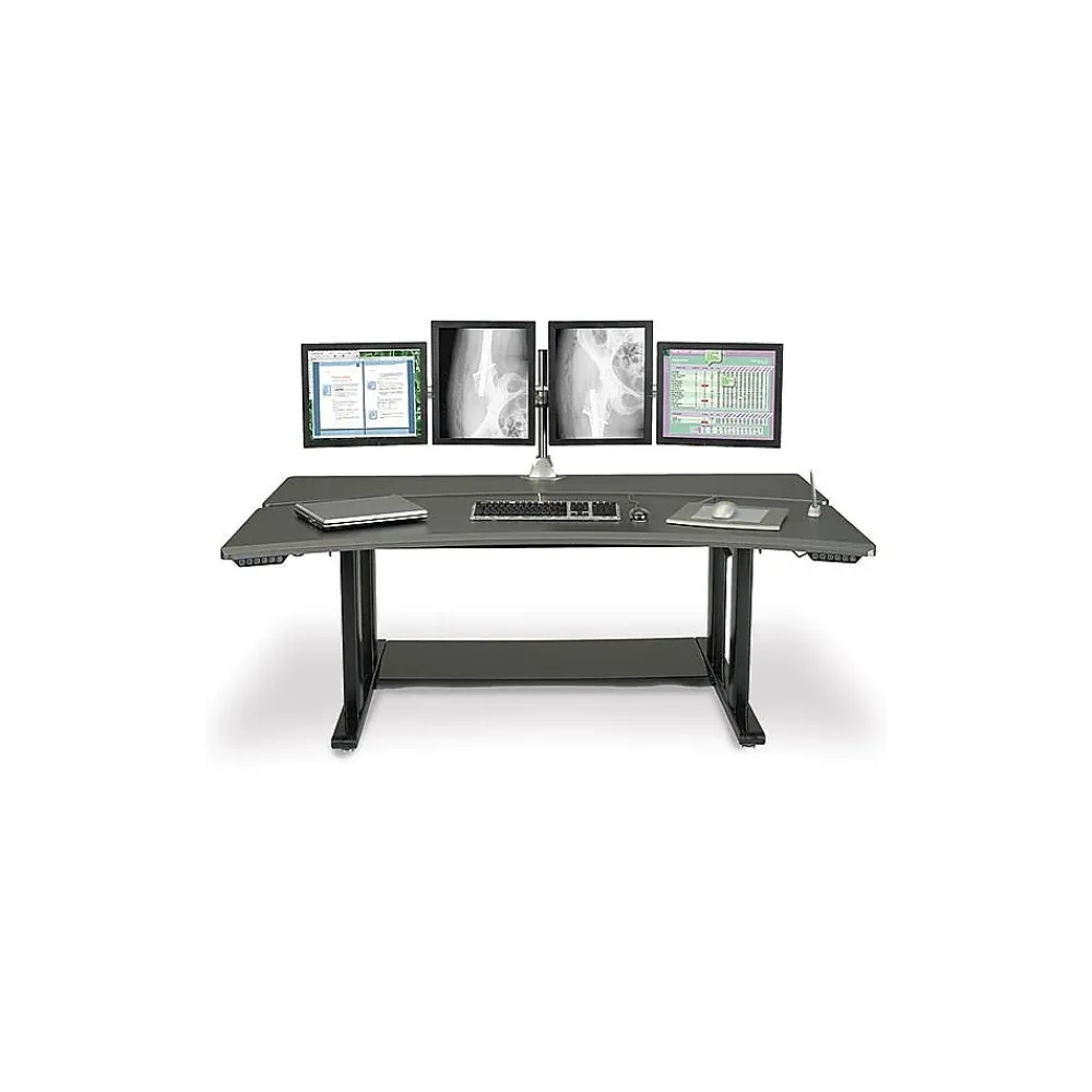 Standing Desks*Life Flo LifeFlo Ergonomics Bi-Level PACS Radiology Table, 78" L x 46" D x 1 1/8" Thick, Black (ECI-7846RAD-BK)