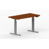 Standing Desks*Life Flo LifeFlo Ergonomics Height Adjustable Desk, 36" W x 24" D x 1 1/8" Thick. Double Column. Cherry. (LFO-3624-E2-CH)