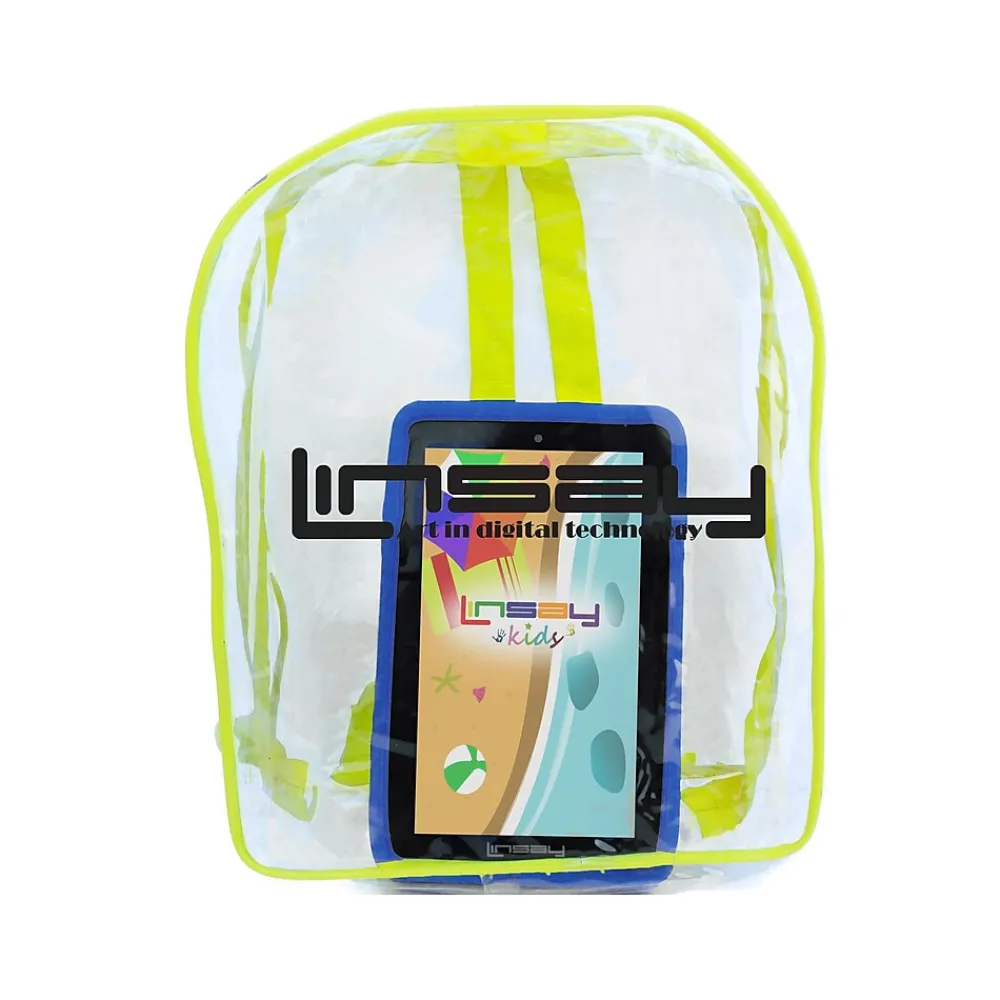 7" Tablet with Blue Kids' Defender Case & Backpack, WiFi, 2GB RAM, 64GB Storage, Android 13, Blue (F-7XHDKIDSBAGB)<Linsay Hot