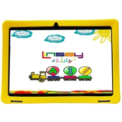 Octa Core 10.1" Tablet, 4GB RAM, 128GB Storage, Android 13, Bundled with Yellow Kids Case, Earphones, LED Backpack<Linsay New