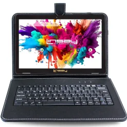 Octa Core 10.1" Tablet, 4GB RAM, 128GB Storage, Android 13, Bundled with Black Keyboard, Application Pack and Stylus Pen<Linsay Hot