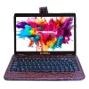 Octa Core 10.1" Tablet, 4GB RAM, 128GB Storage, Android 13, Bundled with Brown Crocodile Keyboard and Stylus Pen<Linsay Discount