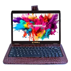 Octa Core 10.1" Tablet, 4GB RAM, 128GB Storage, Android 13, Bundled with Brown Crocodile Keyboard and Stylus Pen<Linsay Discount