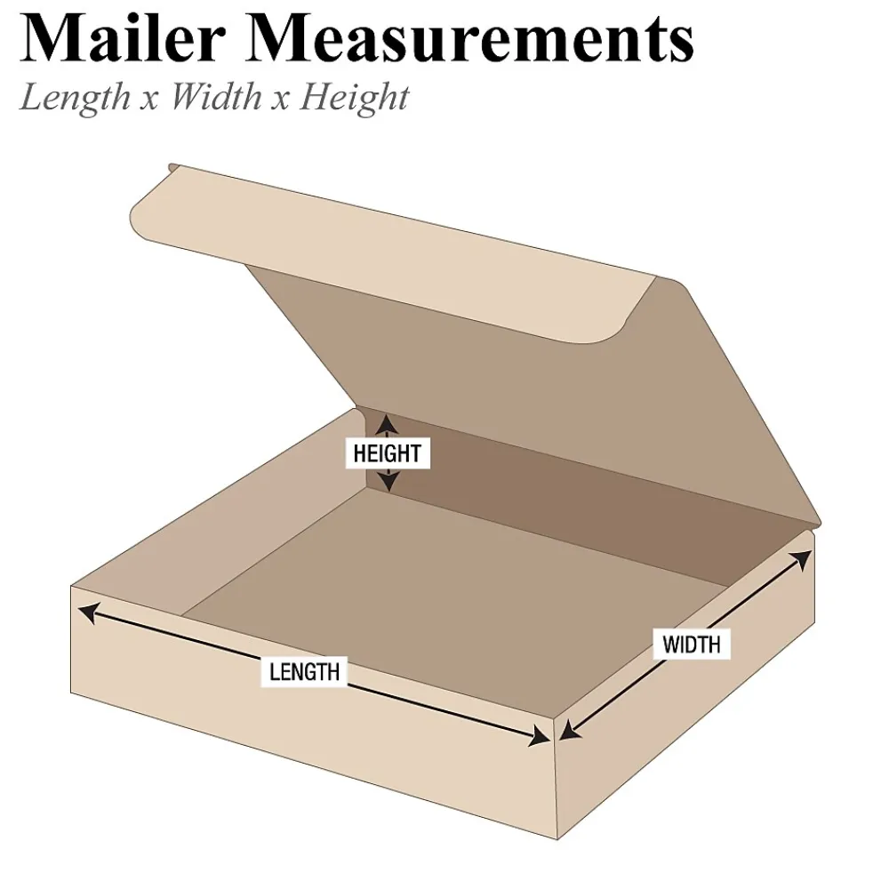 Discount Unbranded Literature Mailers, 7 1/2" x 7" x 3 1/4", Kraft, 50/Bundle