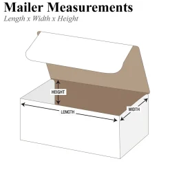 Clearance Partners Brand Literature Mailers, 8" x 8" x 4", White, 50/Bundle (ML884)
