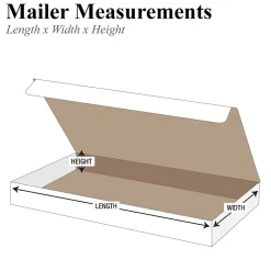 Best Partners Brand Literature Mailers, 16" x 8" x 4", White, 50/Bundle (ML1684)