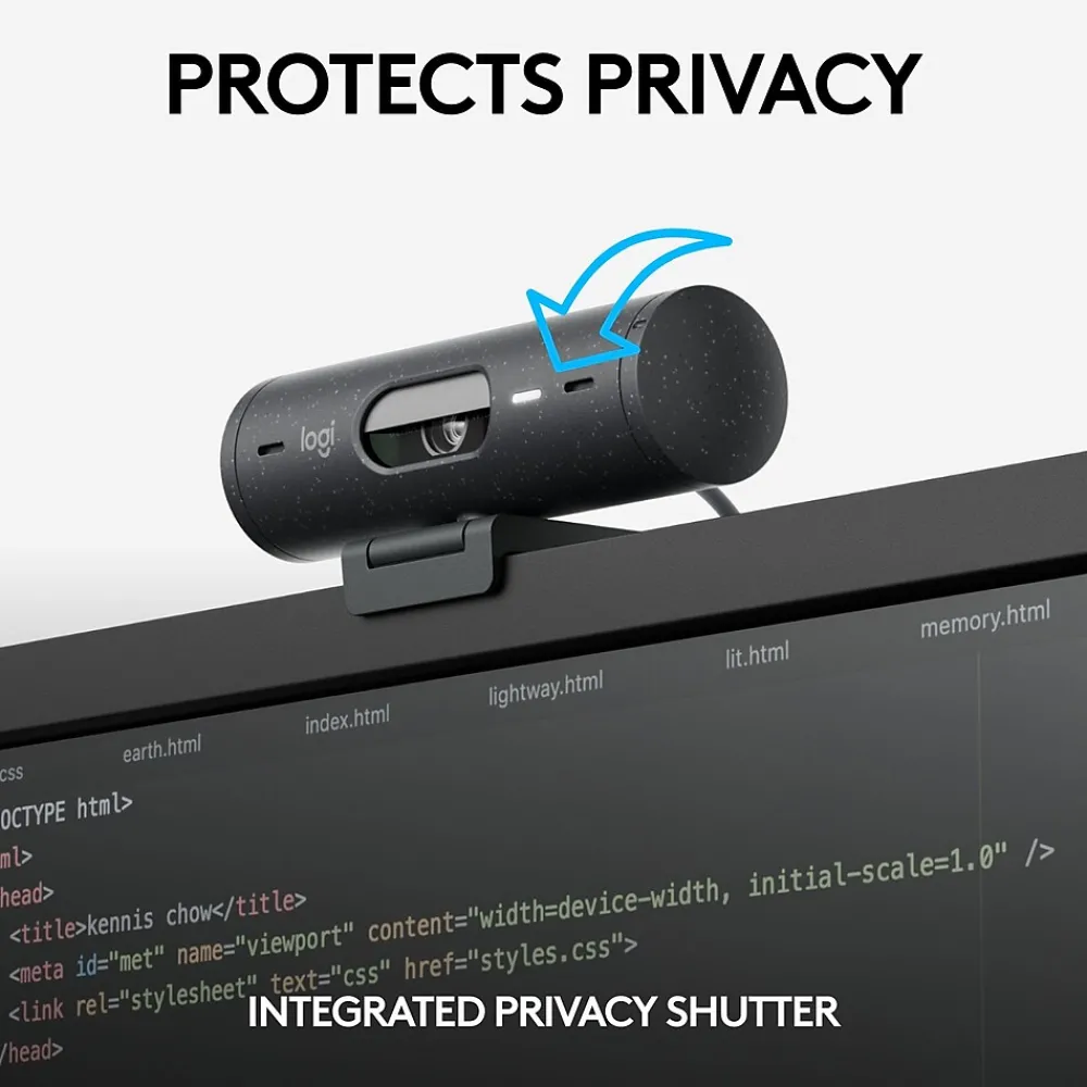 Best Logitech Brio 505 HD 1080p Webcam, 4 Megapixels, Graphite (960-001522)