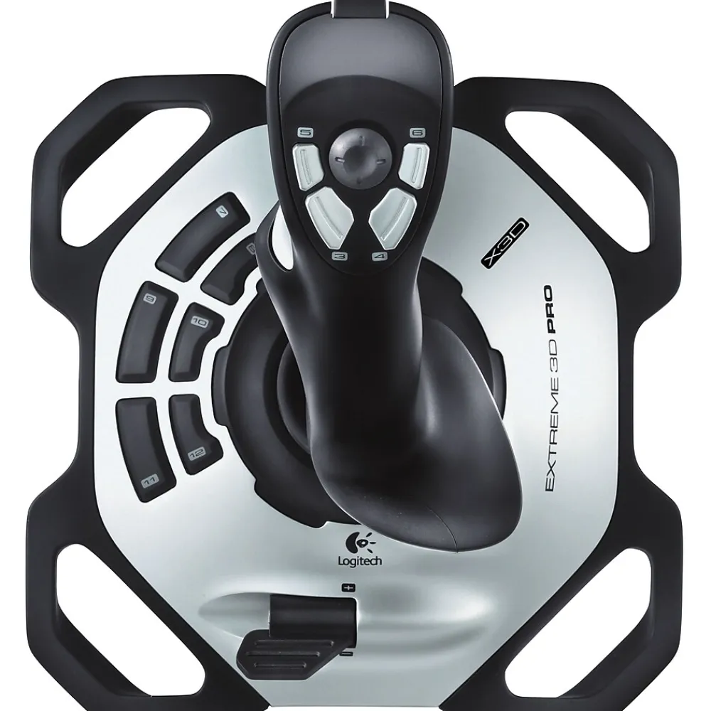 Online Logitech Extreme 3D Pro Joystick with Precision Twist Rudder Control for PC/Mac, Cable Connectivity, Black (963290-0403)